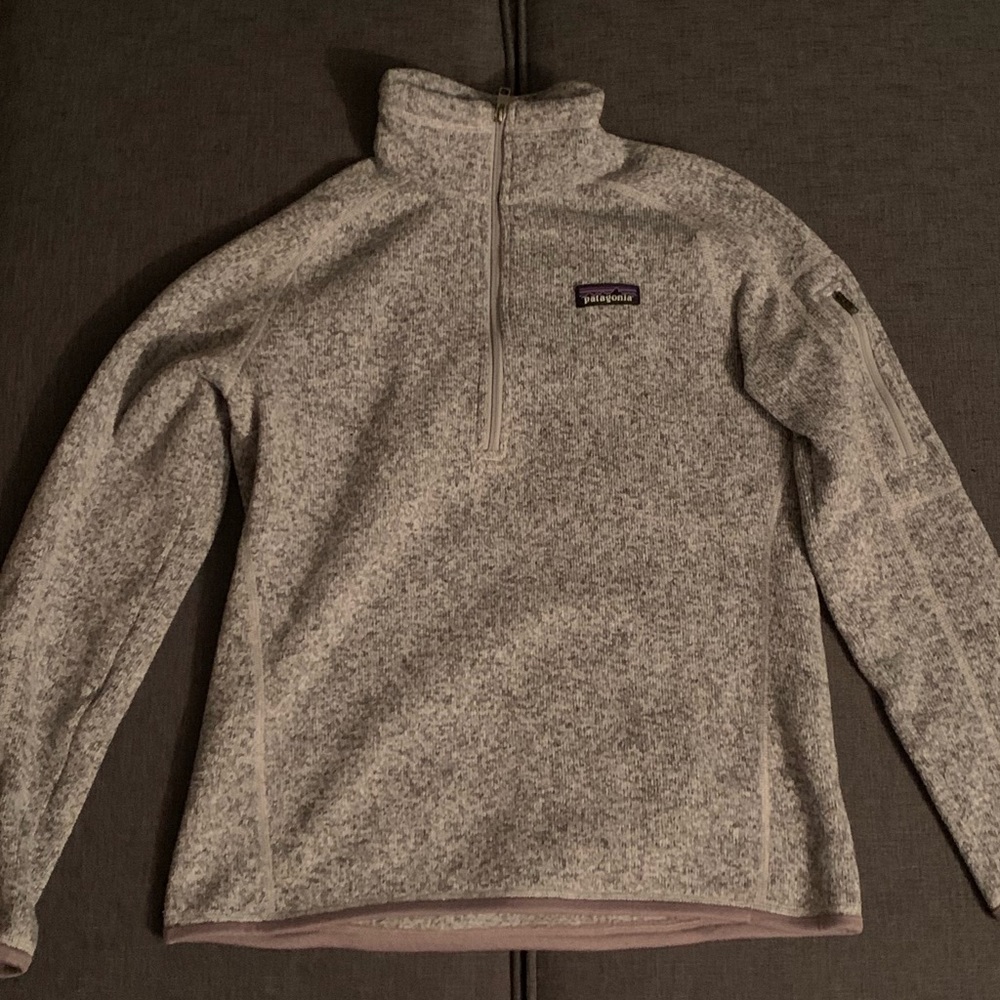 Grey/purple Patagonia 3/4 zip